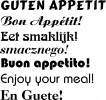 Guten Appetit in verschiedenen Sprachen